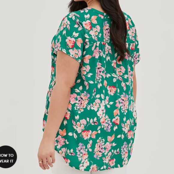 TORRID | Gorgeous Green Blouse - Picture 3 of 8